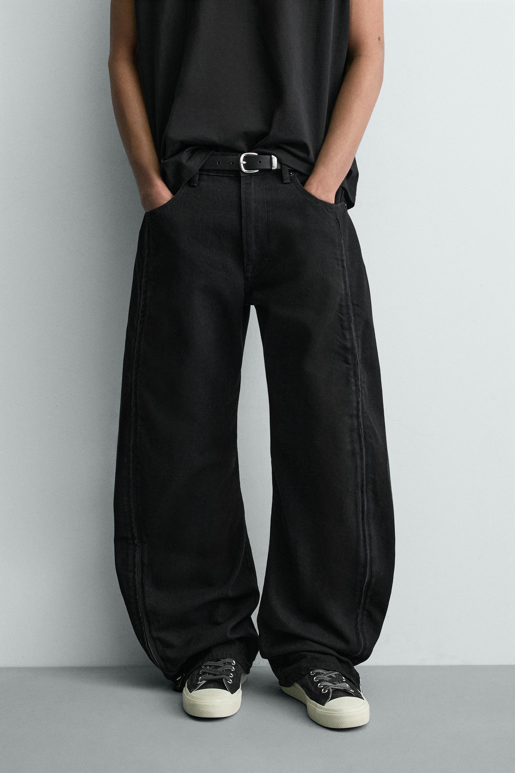 JEAN BARREL FIT À ZIPS