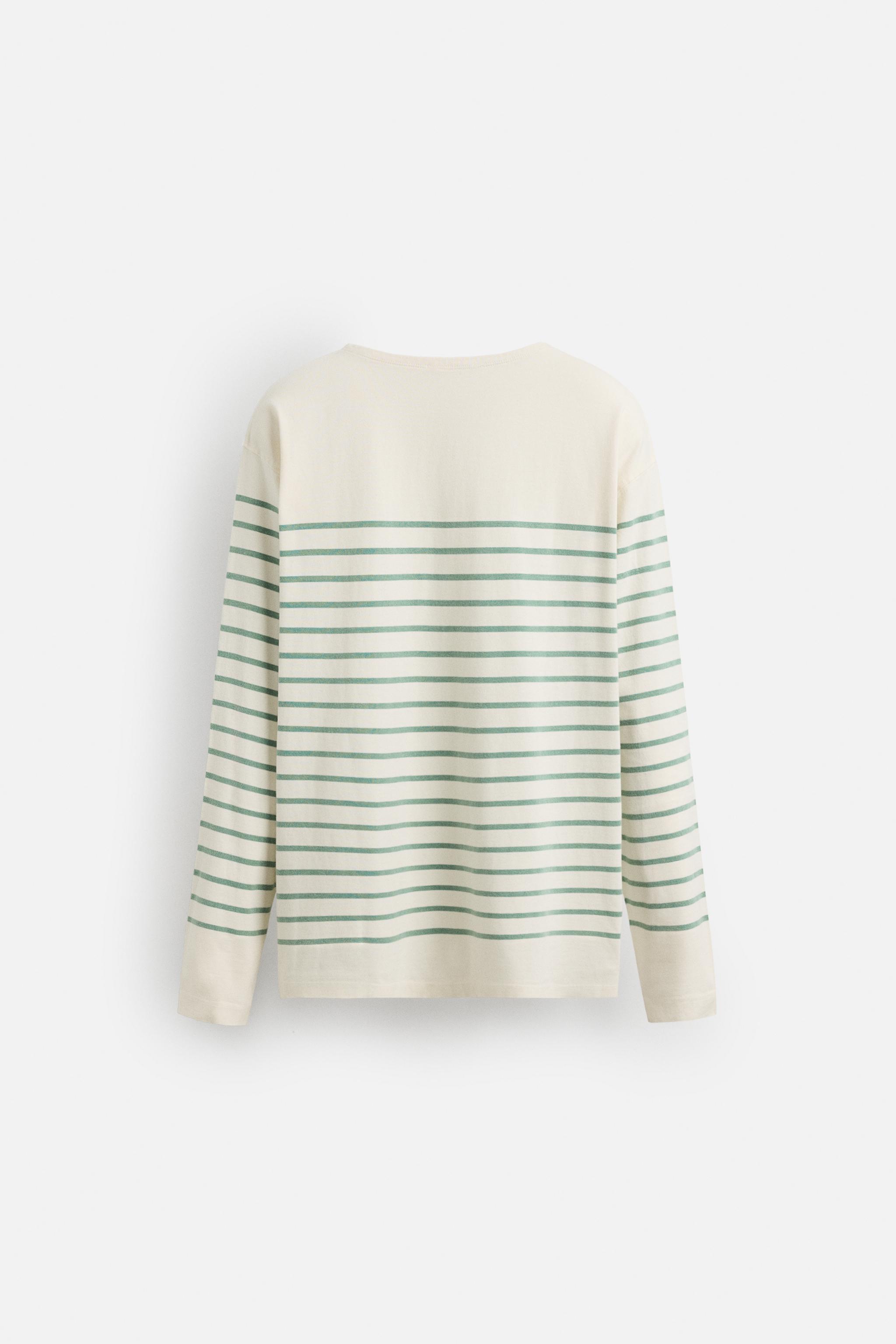 T-SHIRT EN JACQUARD À RAYURES
