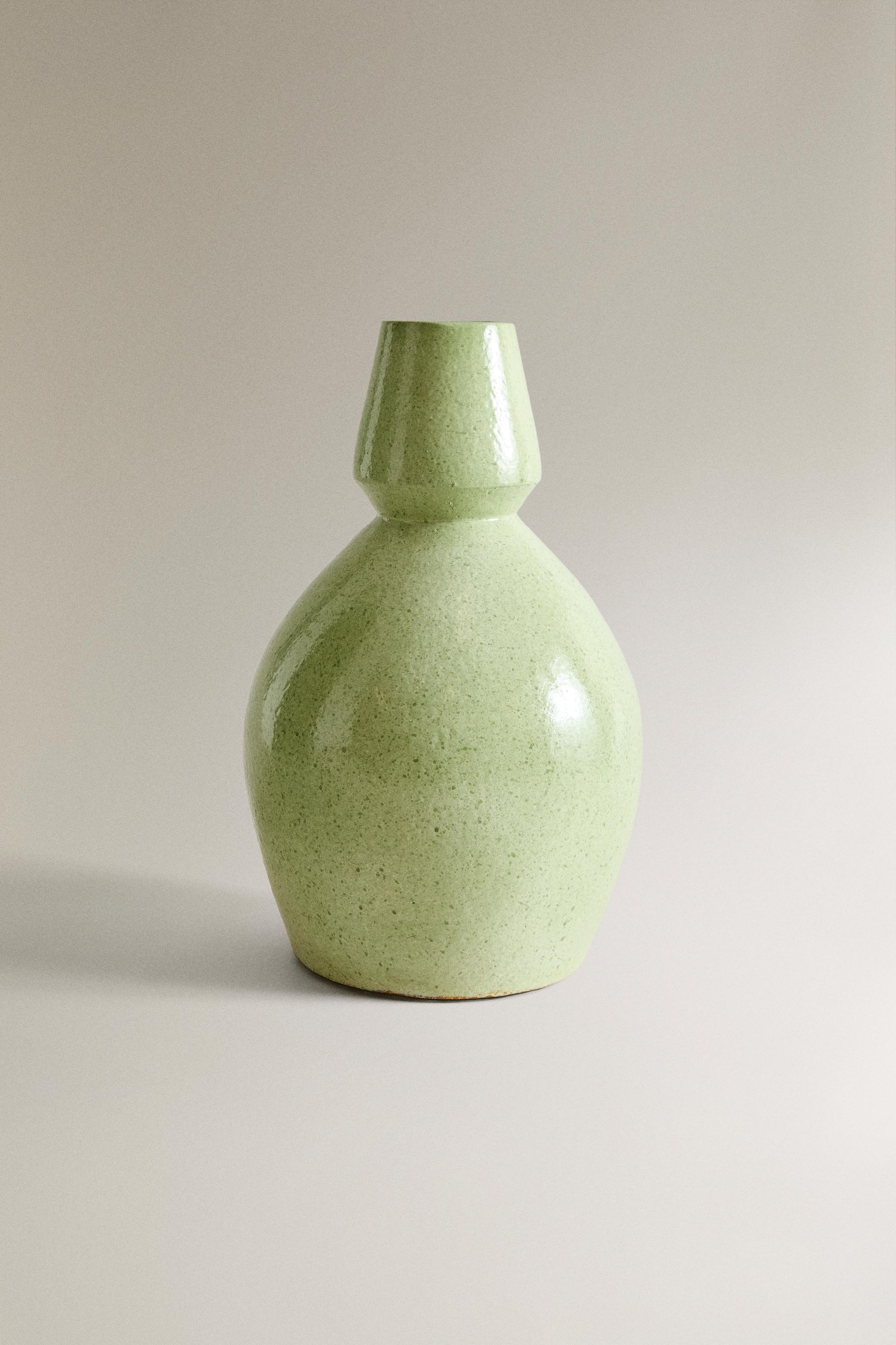 VASE TERRE CUITE ÉMAILLÉE