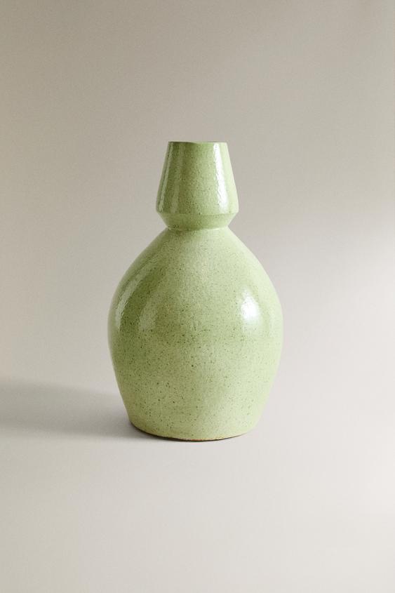 VASO DE TERRACOTA ESMALTADO - Turquesa da Zara - Imagem 0