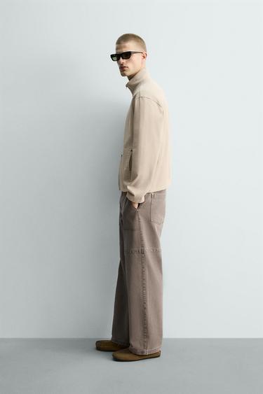 SWEAT DÉLAVÉ ZIPPÉ - Blanc cassé de Zara - Image 3