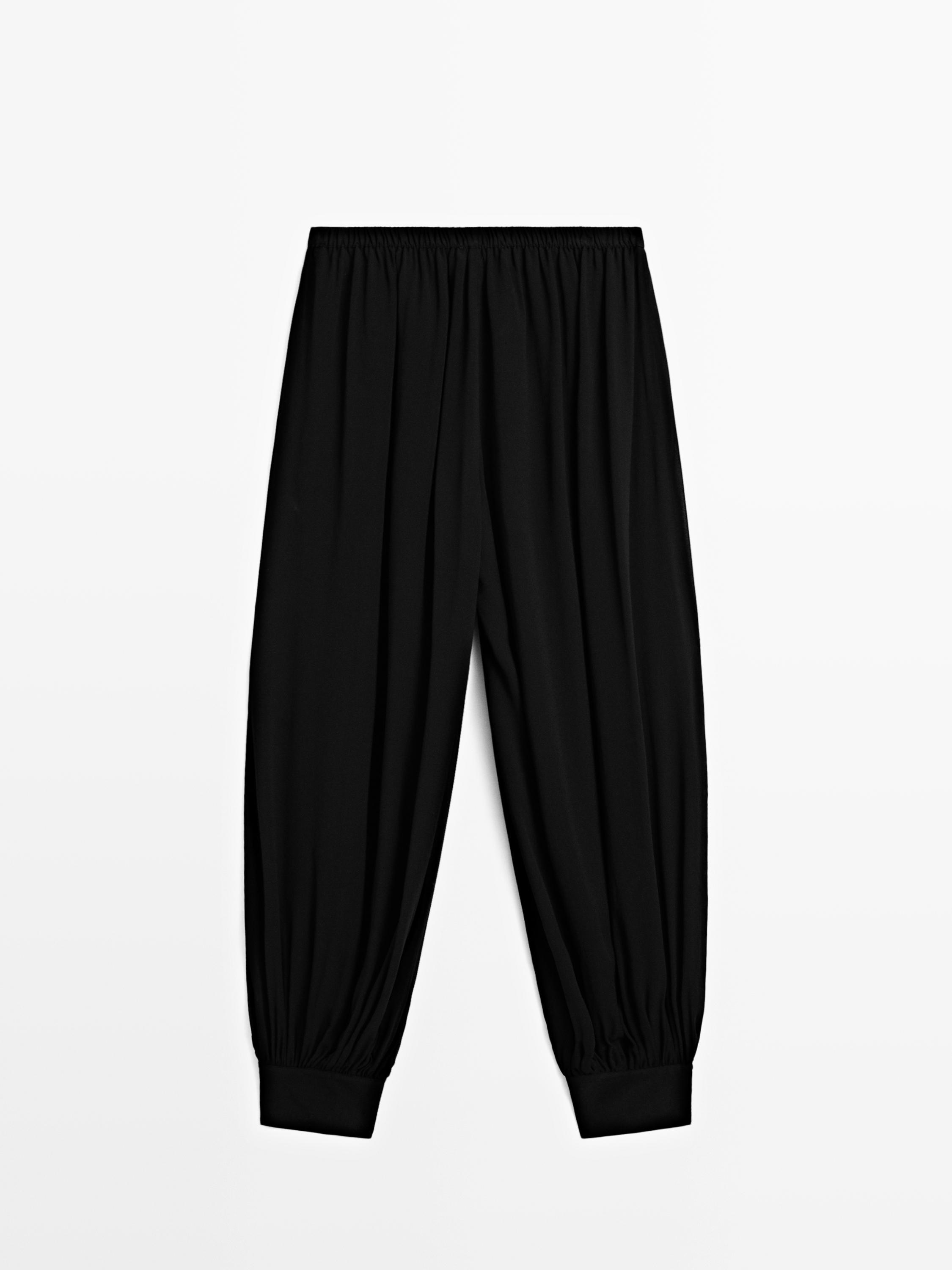 Sarouel trousers with button details