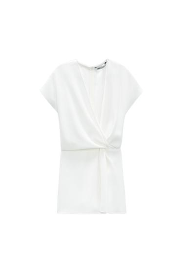 FLOWING SHIRT WITH KNOT DETAIL