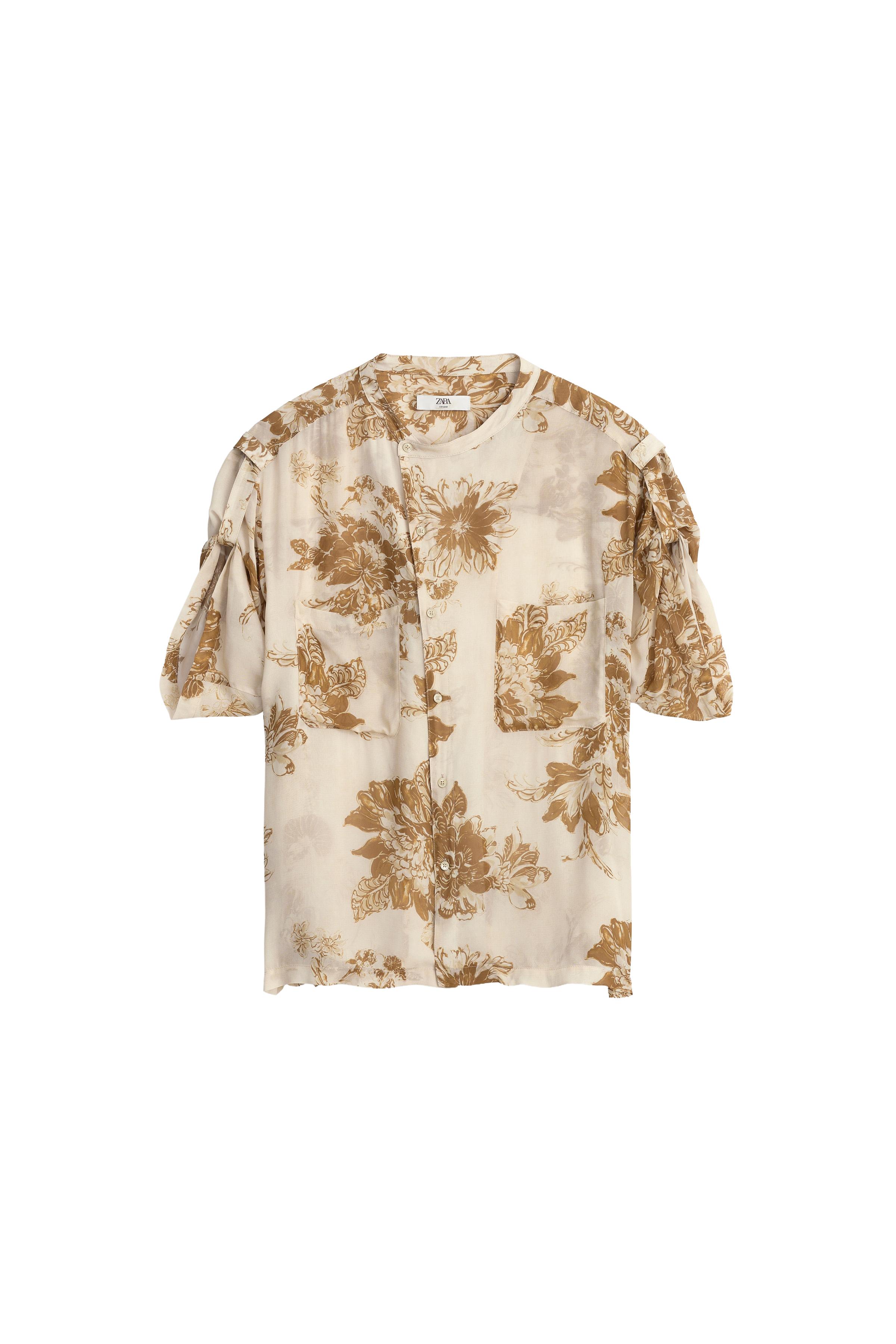 ÇİÇEK DESENLİ DÖKÜMLÜ GÖMLEK