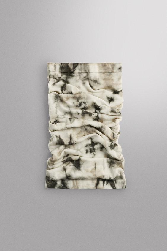TIE-DYE WOOL BLEND NECK WARMER - Brown / Green by Zara - Image 0