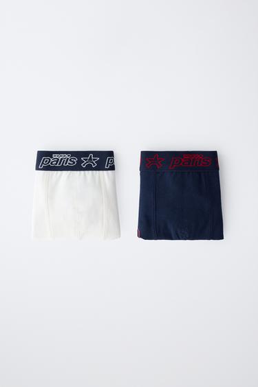 6-14 YEARS / PACK OF TWO PSG ® BOXERS - Navy / White by Zara - Image 4