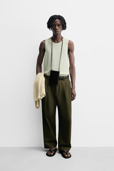 Zara Açık mavi - DOKULU TRİKO TANK TOP