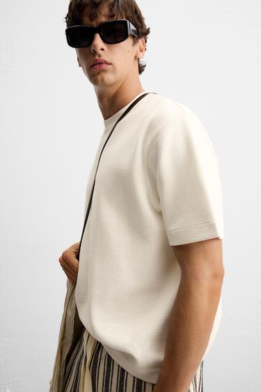 TEXTURED SWEATSHIRT - Oyster-white by Zara - Image 3