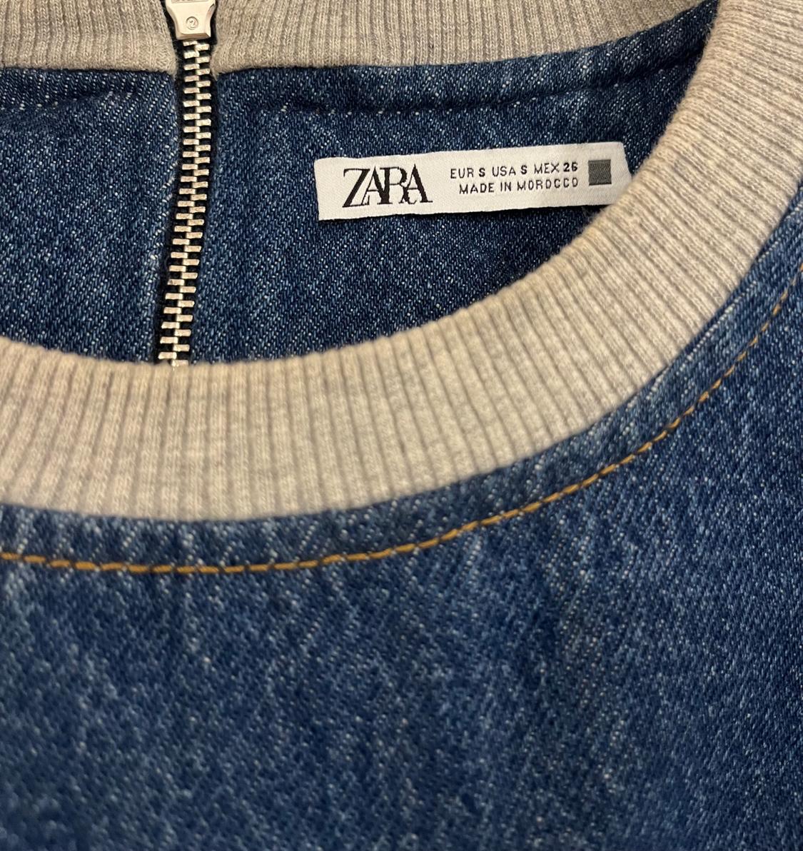 CONTRAST DENIM SWEATSHIRT - Image 3
