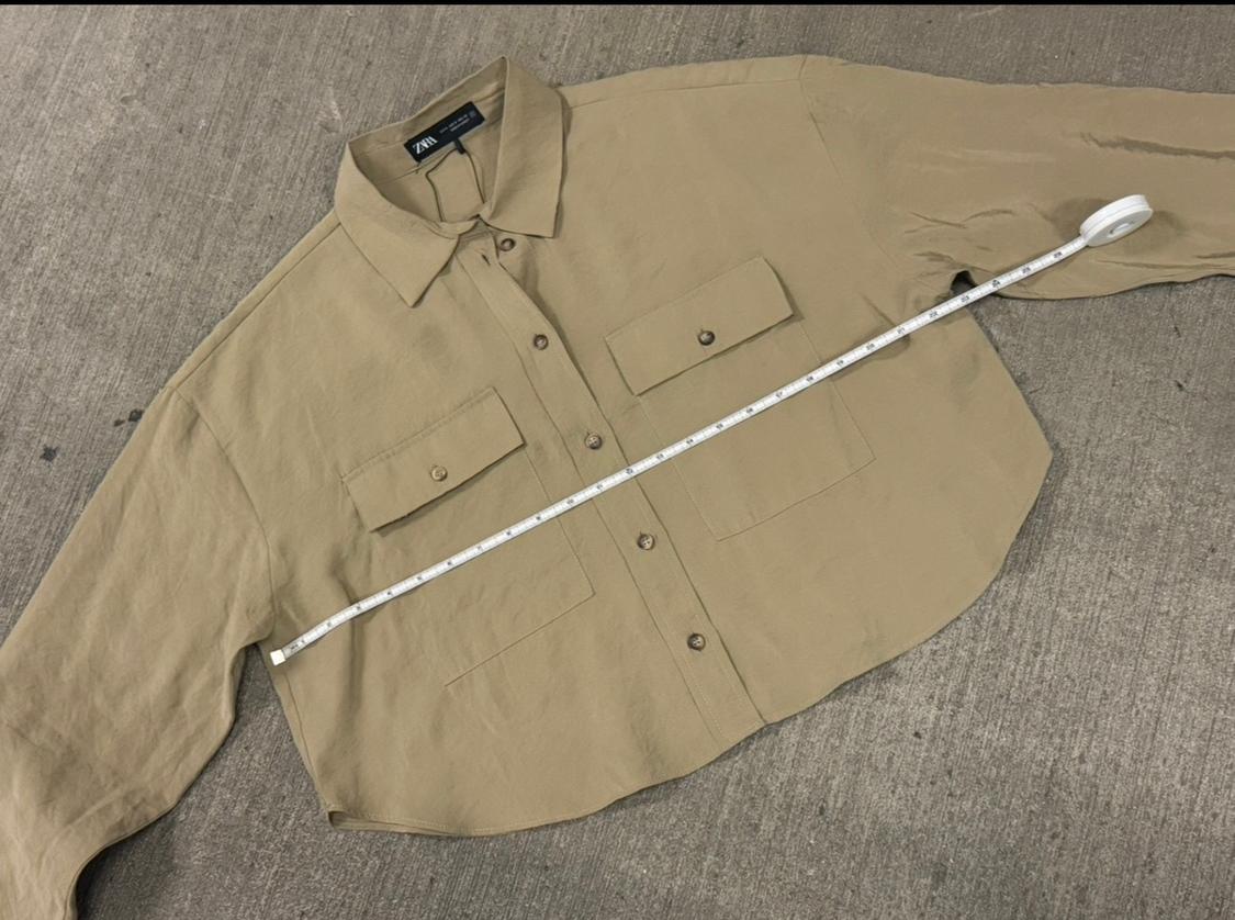 BUTTON POCKET CROPPED SHIRT - Image 4