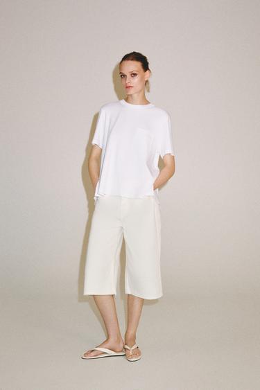 INTERLOCK POCKET T-SHIRT - White by Zara