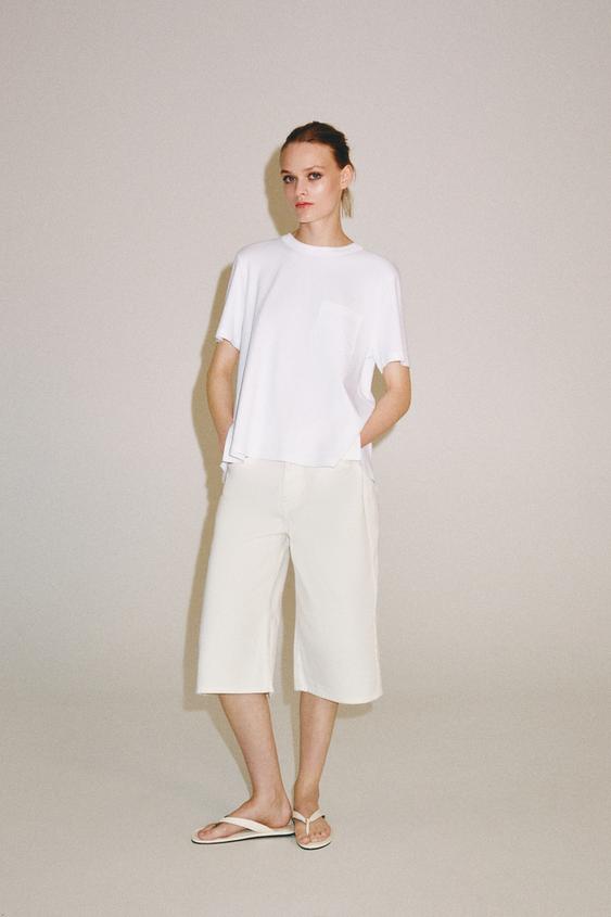 INTERLOCK POCKET T-SHIRT - White by Zara - Image 0