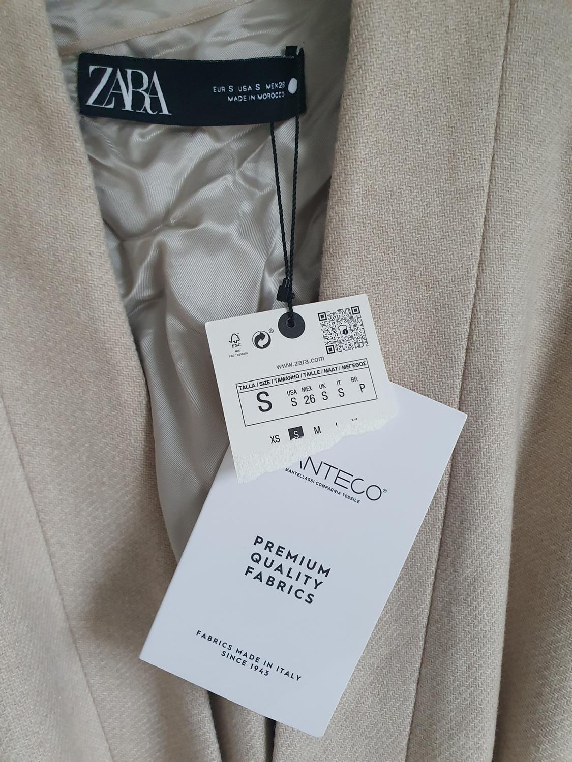 ZW COLLECTION MINIMALIST MANTECO WOOL BLEND COAT - Image 2