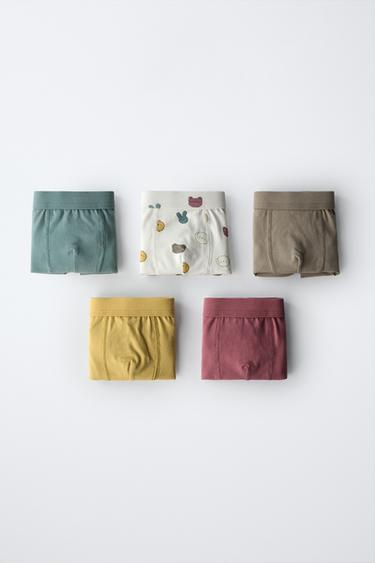 Zara 3-6 YEARS/ FIVE-PACK ANIMAL BOXER SHORTS - Multicolored