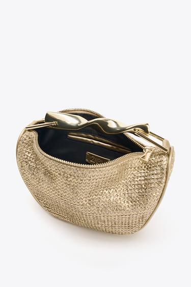 MINI BAG WITH METAL HANDLE - Golden by Zara - Image 3