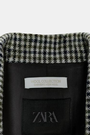 BLAZER ASYMÉTRIQUE À CARREAUX AVEC LAINE ZW COLLECTION LIMITED EDITION - Pierre de Zara - Image 9