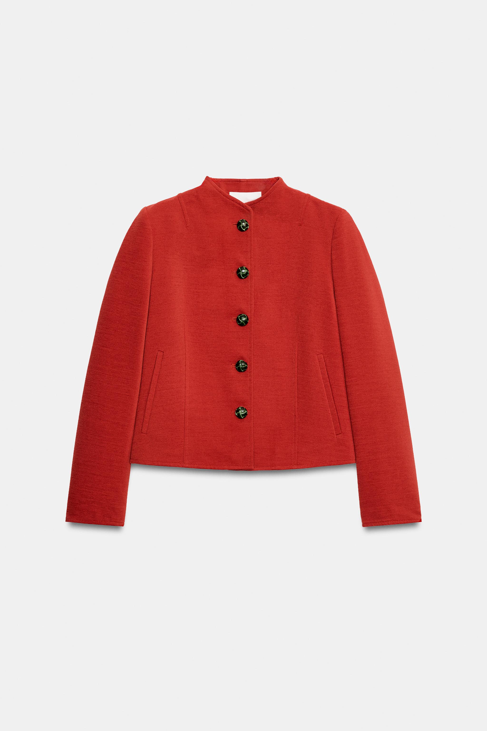 STRAIGHT-CUT SHOULDER-PAD JACKET