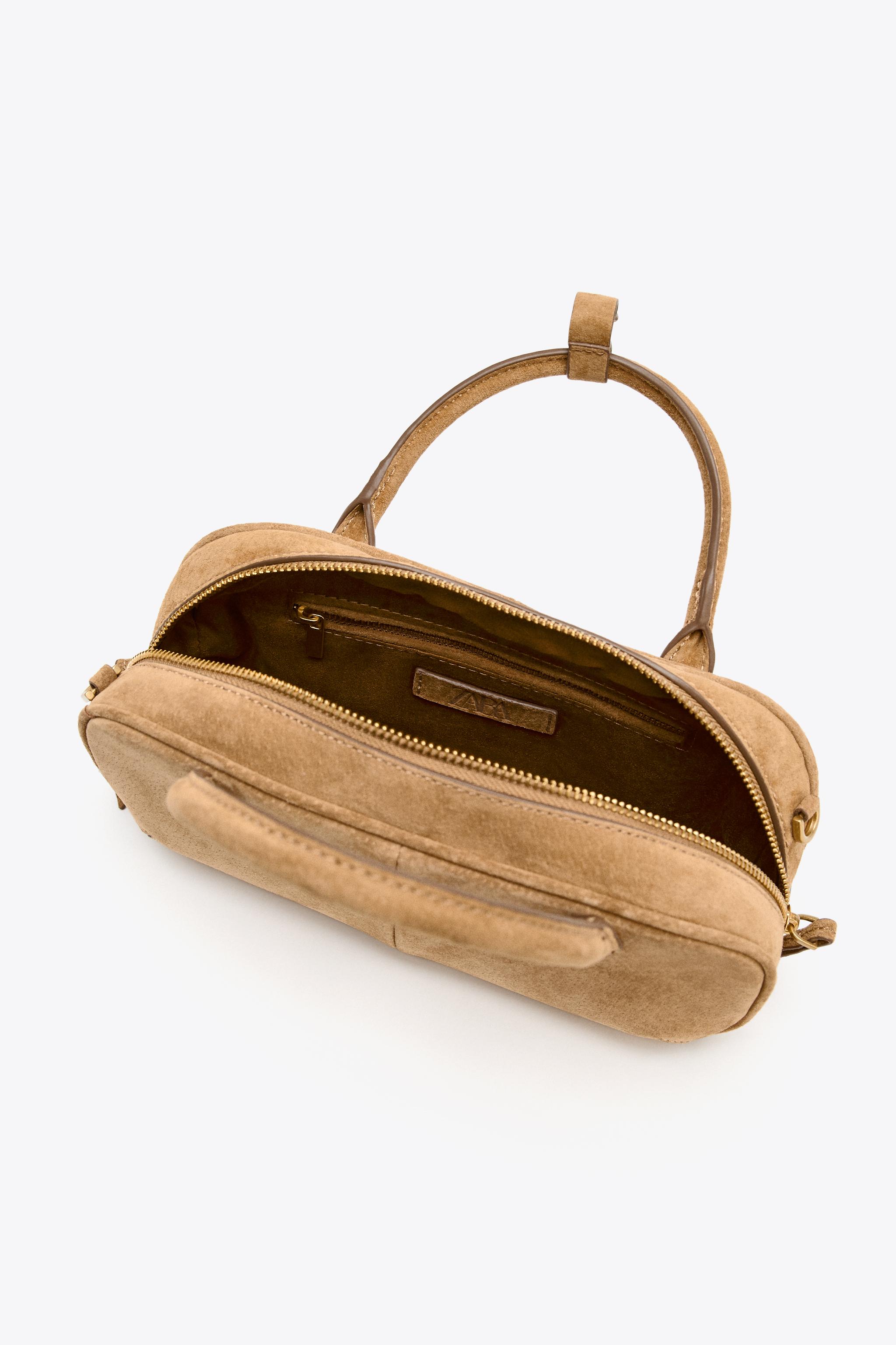 ZARA ダブルハンドルスプリットスエードミニバッグ 6635/510 ZARA〉ダブルハンドルスプリットスエードミニバッグ〉 (ZARA
