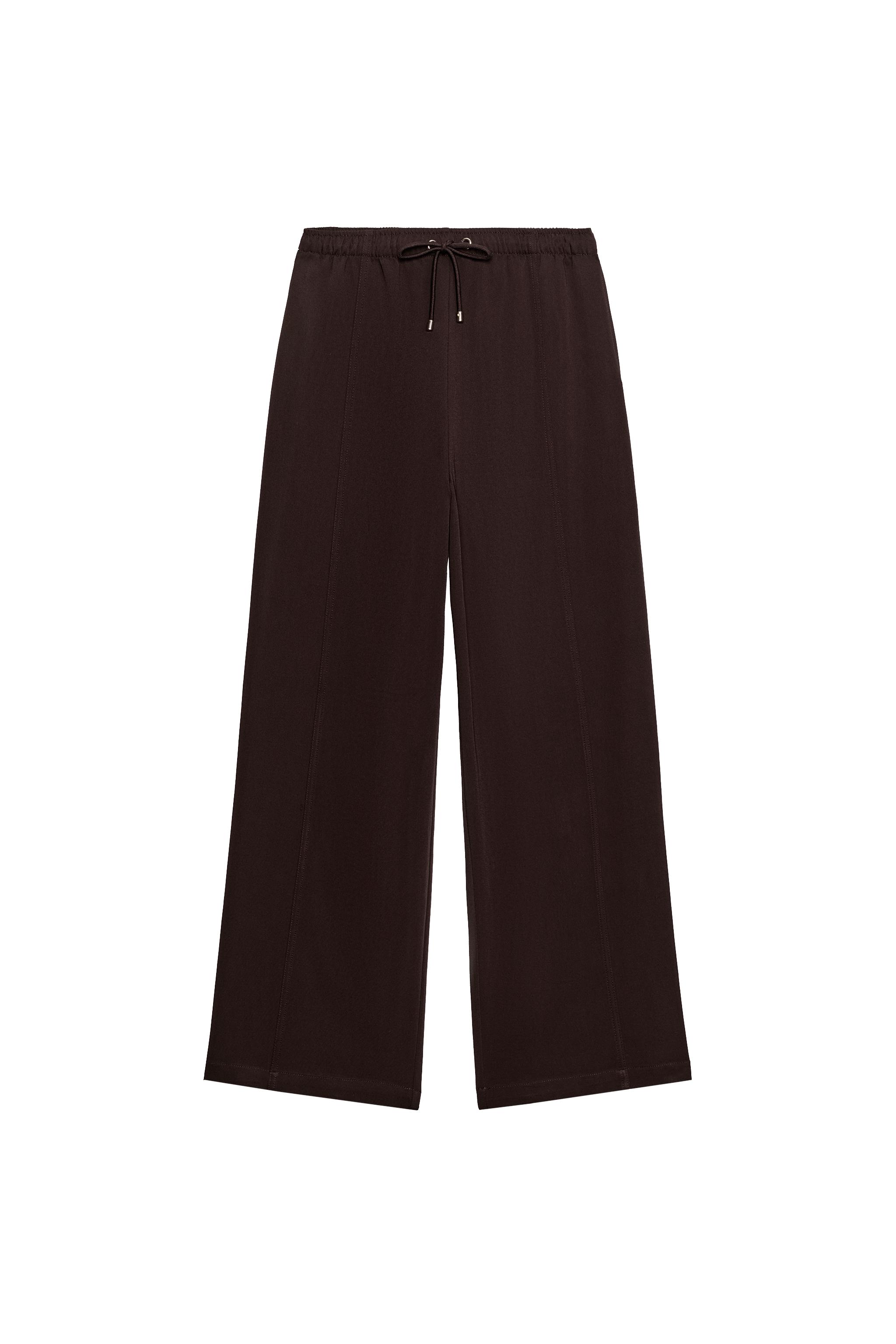 WIDE-LEG ELASTIC WAIST PANTS