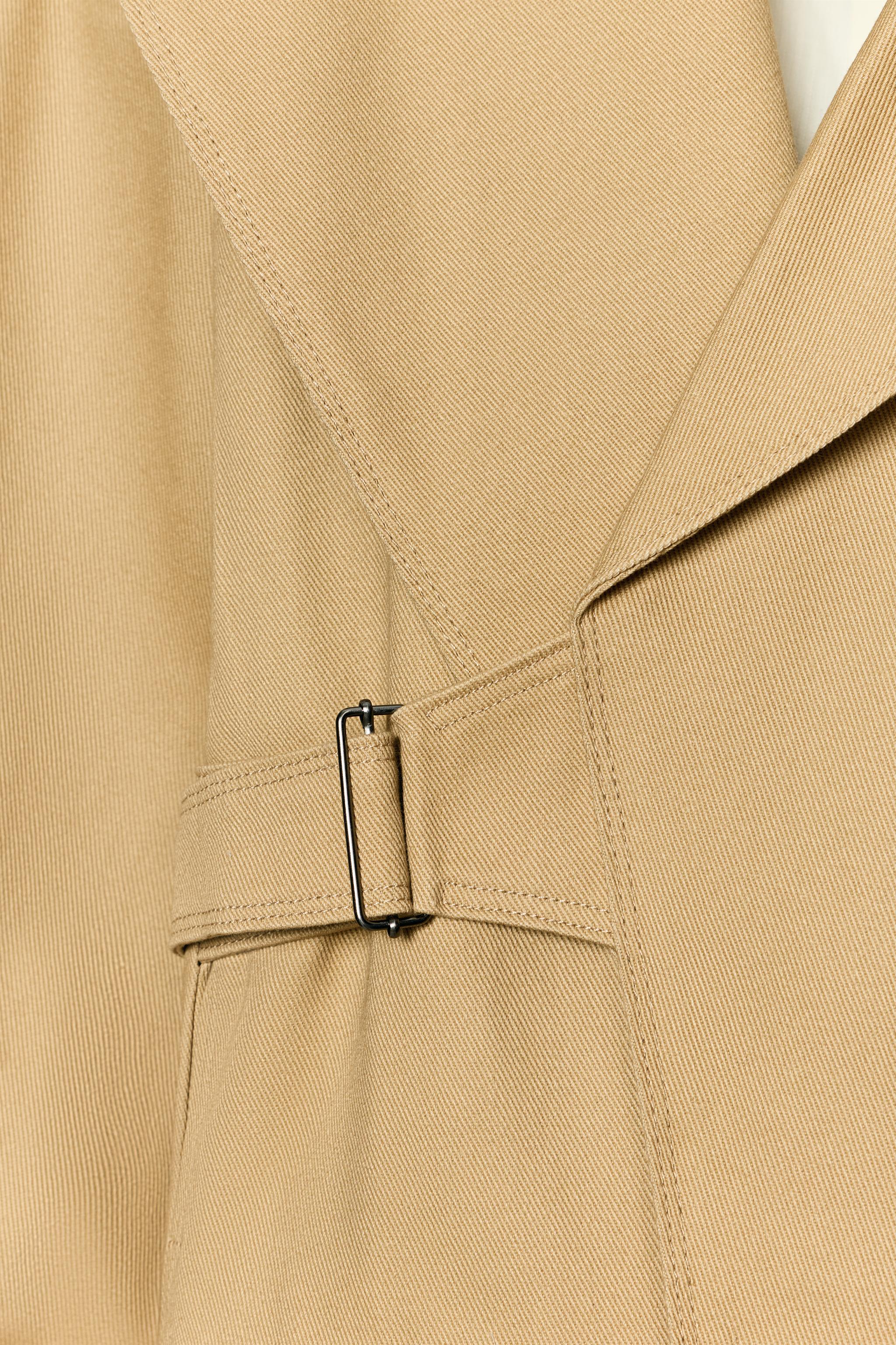 ZW COLLECTION BUCKLE CROPPED JACKET - taupe brown | ZARA United States