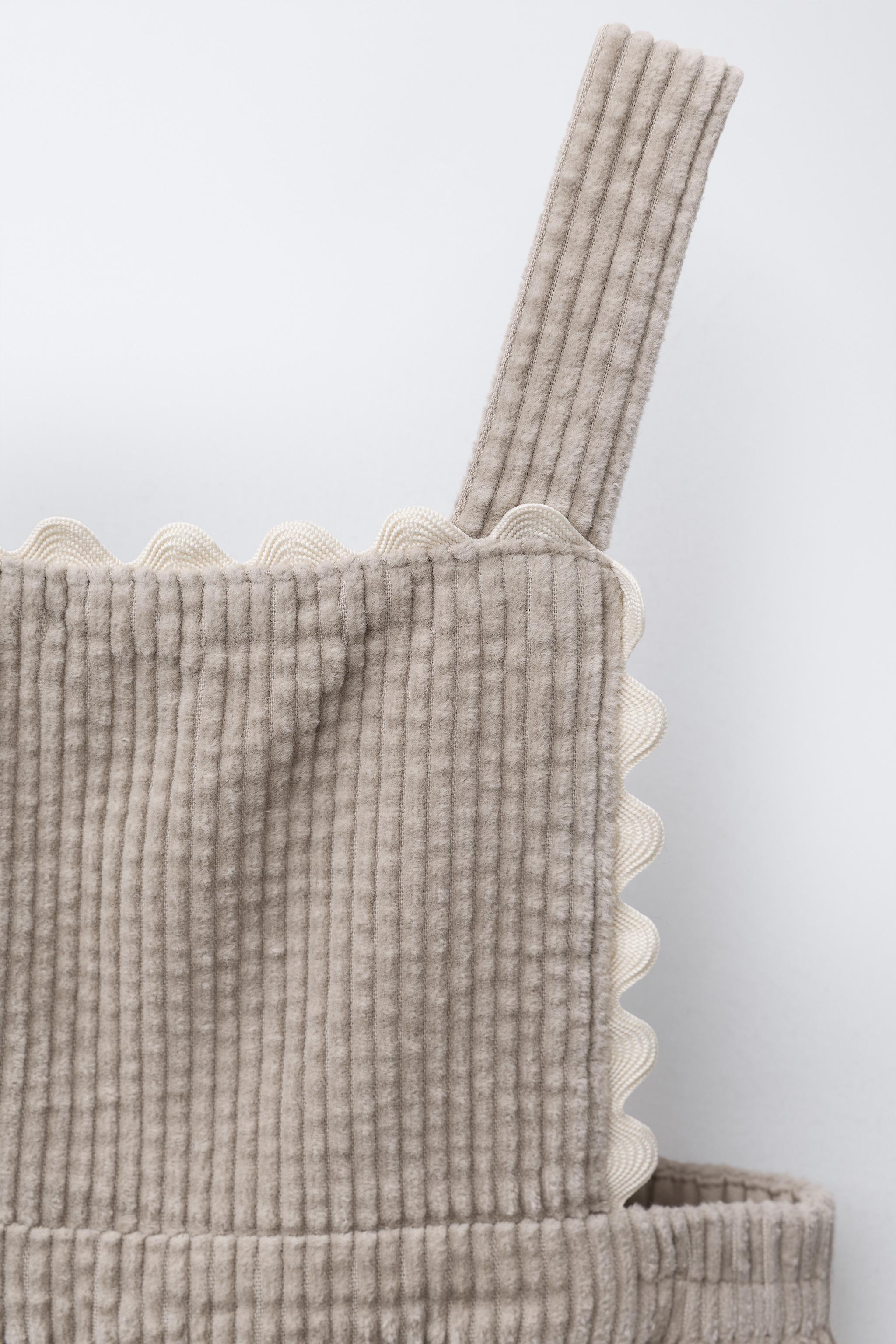 SALOPETTE LONGUE EN VELOURS CÔTELÉ ONDULÉ