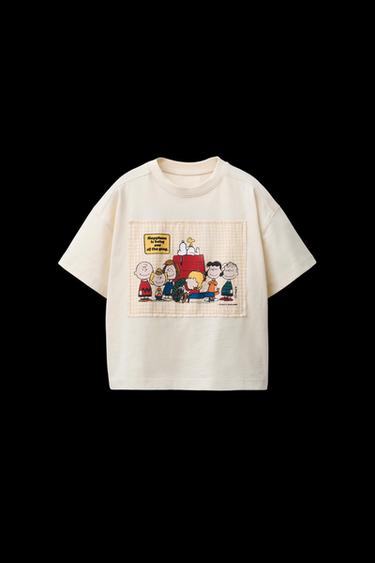 SNOOPY PEANUTS™ PATCH T-SHIRT - Ecru by Zara