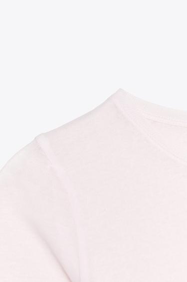 SUPIMA® COTTON T-SHIRT - Light pink by Zara - Image 5