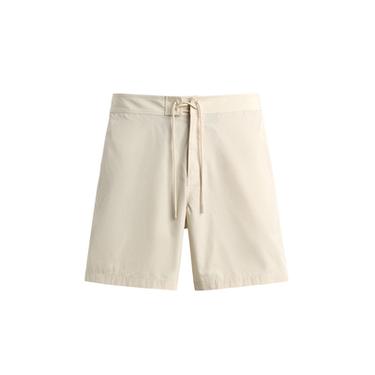 LONG DRAWSTRING SWIM SHORTS - Ecru by Zara