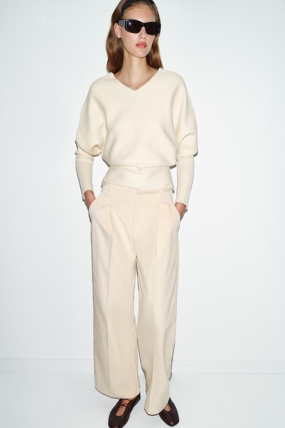 CORDUROY STRAIGHT LEG PANTS