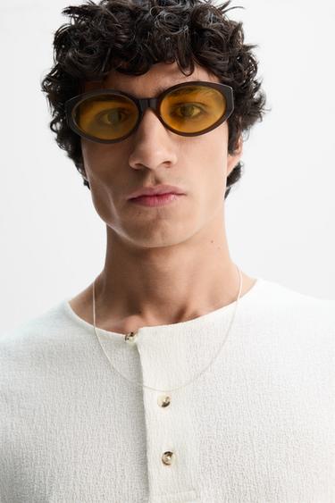 T-SHIRT À COL BOUTONNÉ - Écru de Zara - Image 5