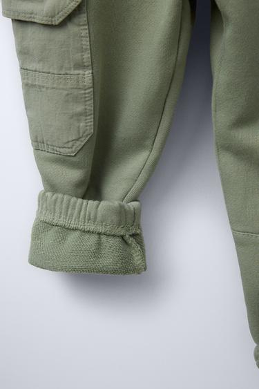 PANTALON DE JOGGING STYLE MILITAIRE - Vert clair de Zara - Image 3