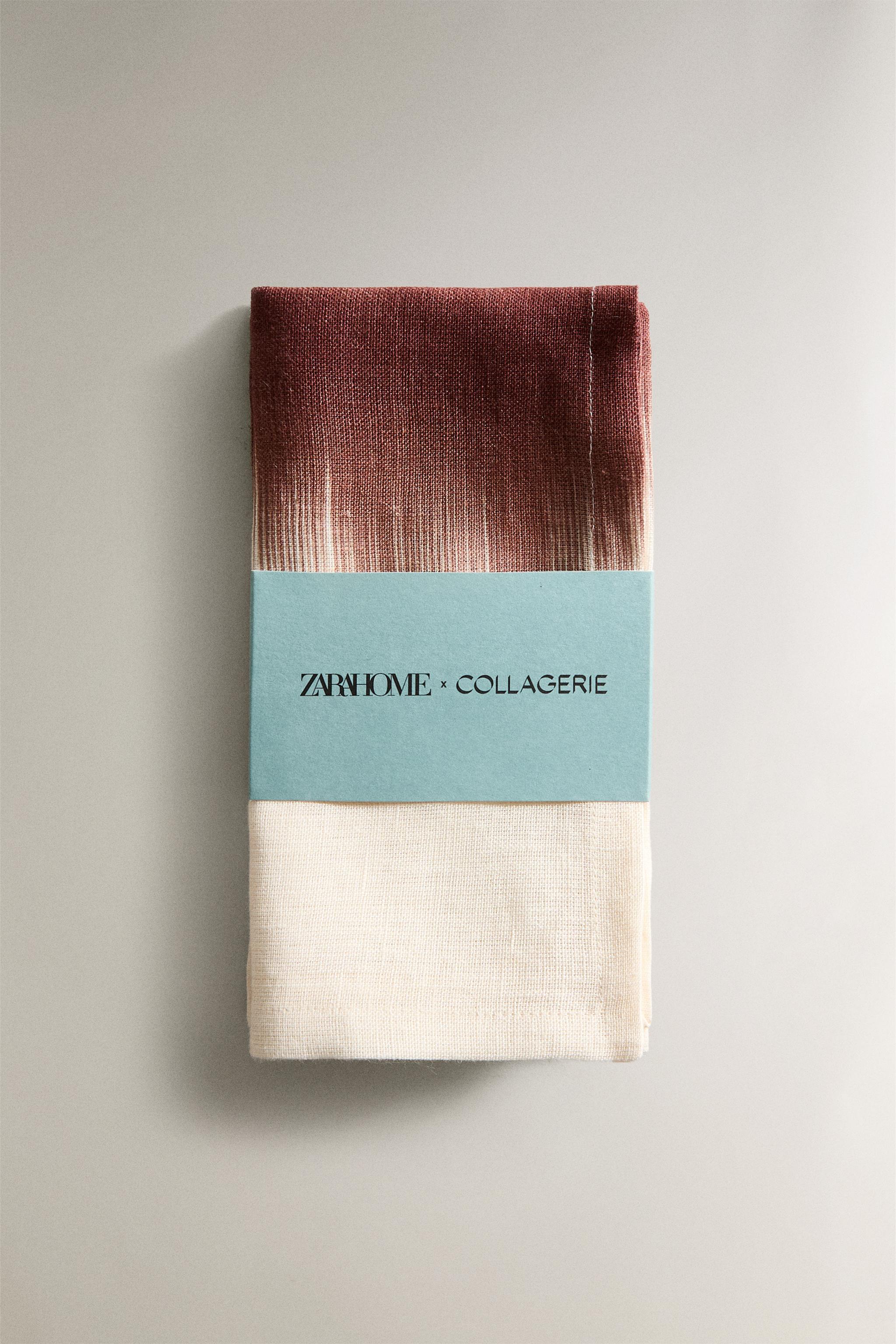 LOT SERVIETTES DE TABLE LIN DÉGRADÉ X COLLAGERIE