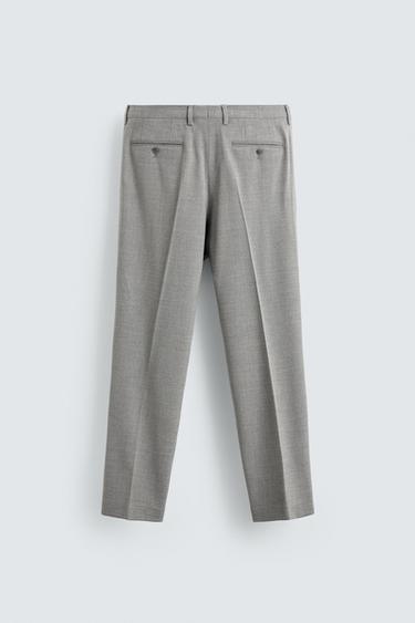 TEXTURED SUIT TROUSERS - Light grey by Zara - Image 5