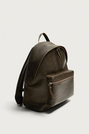 DISTRESSED EFFECT BACKPACK — Brown 2