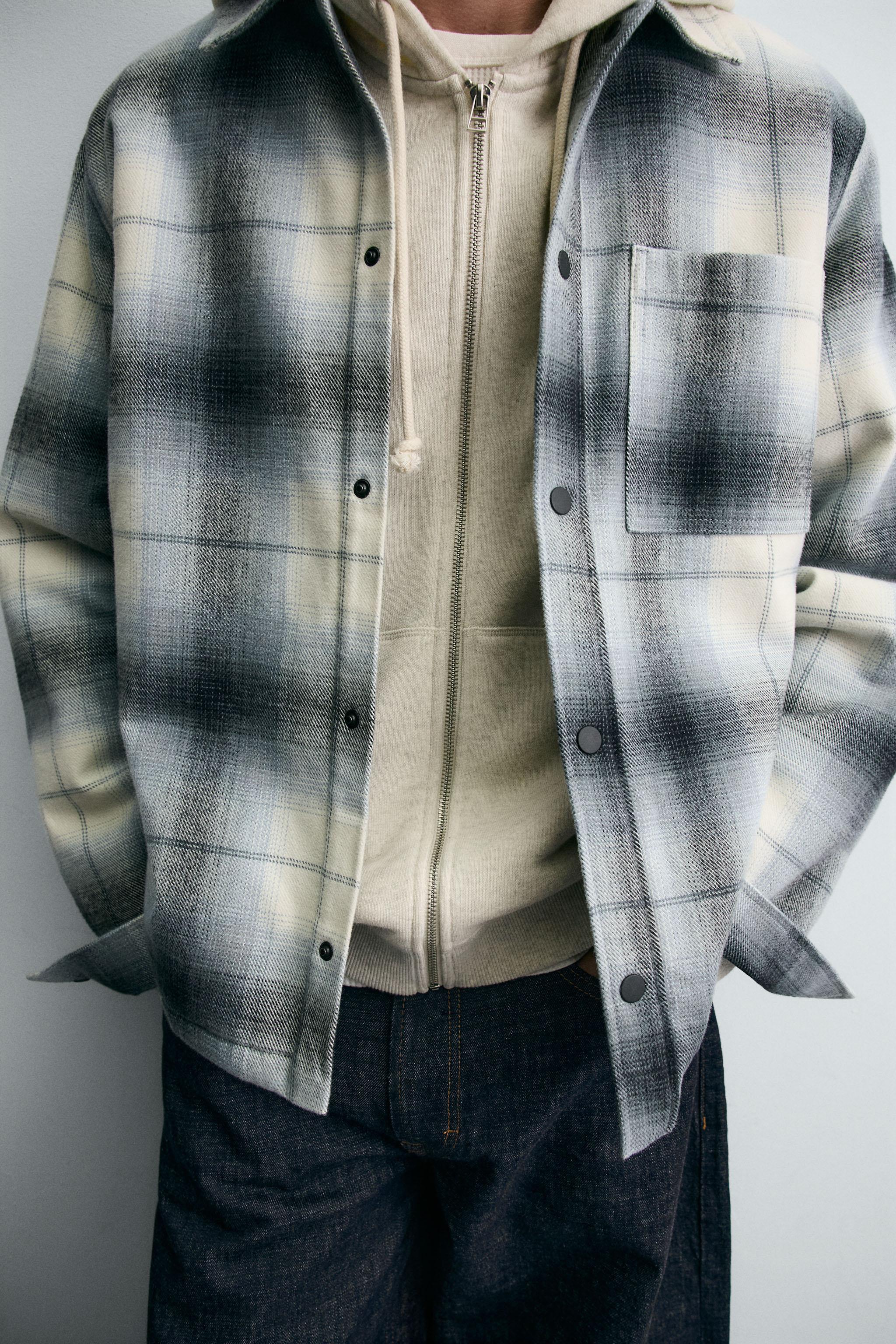 COMBINED PLAID OVERSHIRT