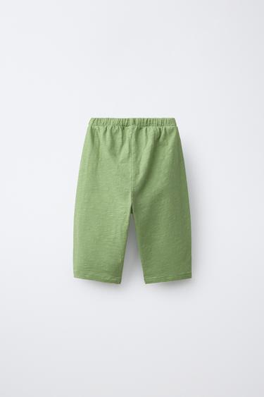 TROUSERS WITH TEXTURED FABRIC - Green by Zara - Image 1