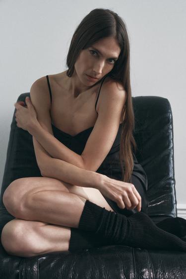CALCETINES ALTOS CANALÉ - Negro de Zara