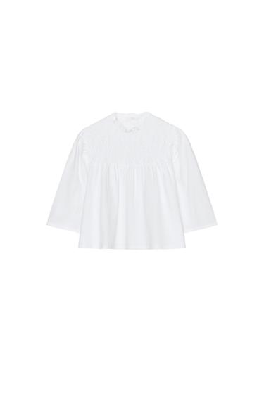 TOP NIDO DE ABEJA - Blanco de Zara
