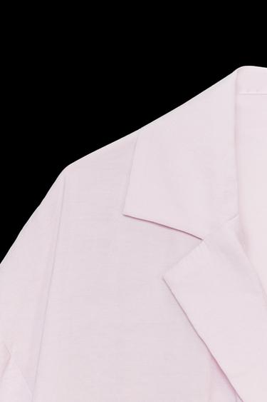 FLOWING SHIRT WITH POCKET - Pale pink by Zara