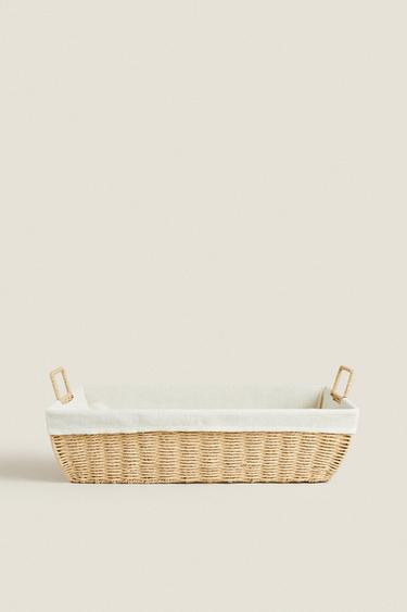 IRONING BASKET WITH FABRIC LINING - Light beige by Zara