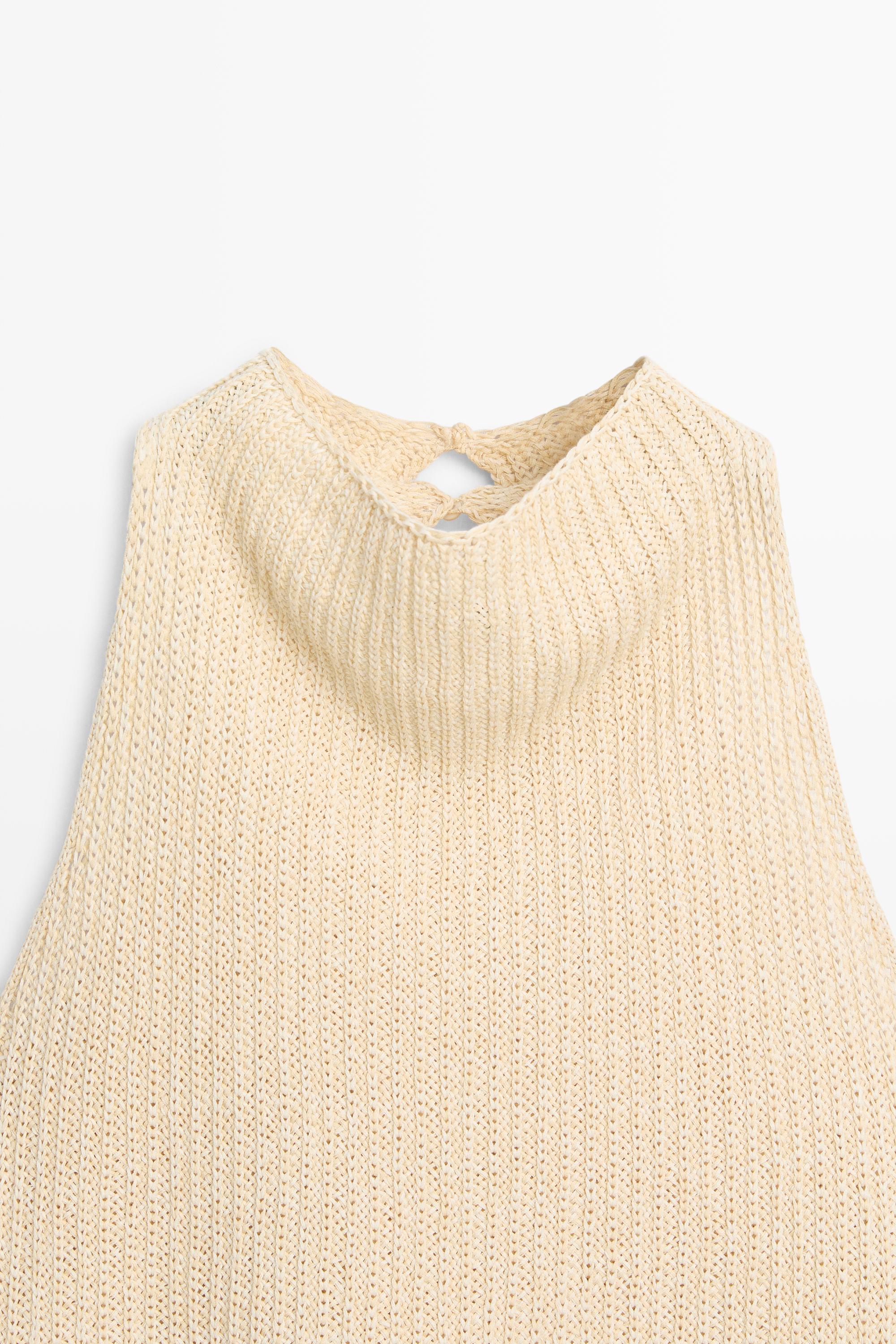 Top en maille avec lin