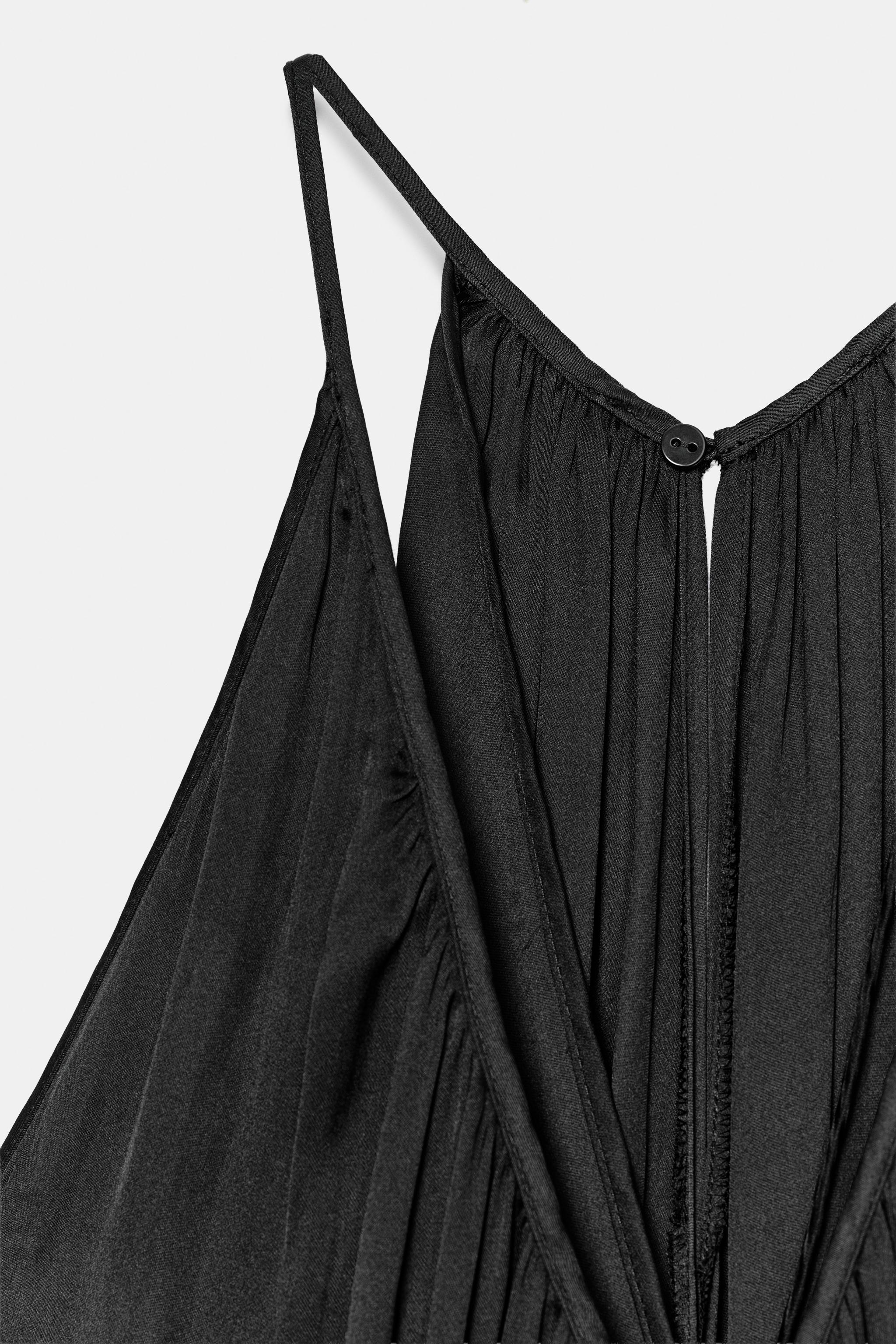Женские платья Zara ZW COLLECTION SATIN DRAPED DRESS — фото 9