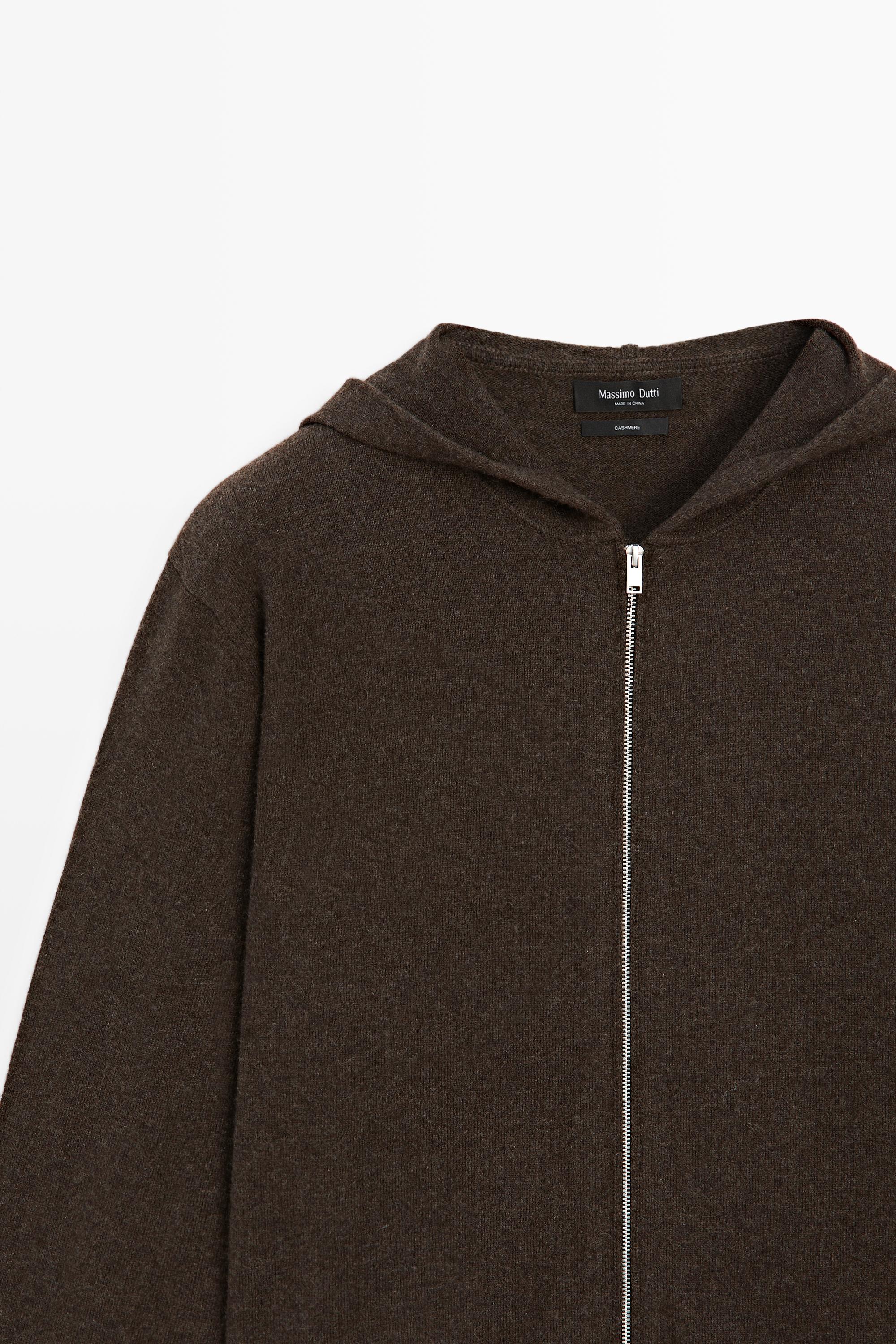 100% cashmere hooded cardigan