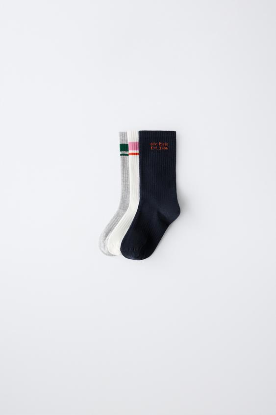 3-PACK OF MID-CALF SOCKS 0FR. PARIS X ZARA - Multicoloured by Zara - Image 0