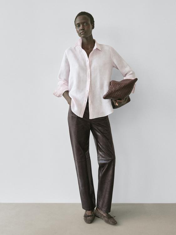 Flowing 100% linen shirt