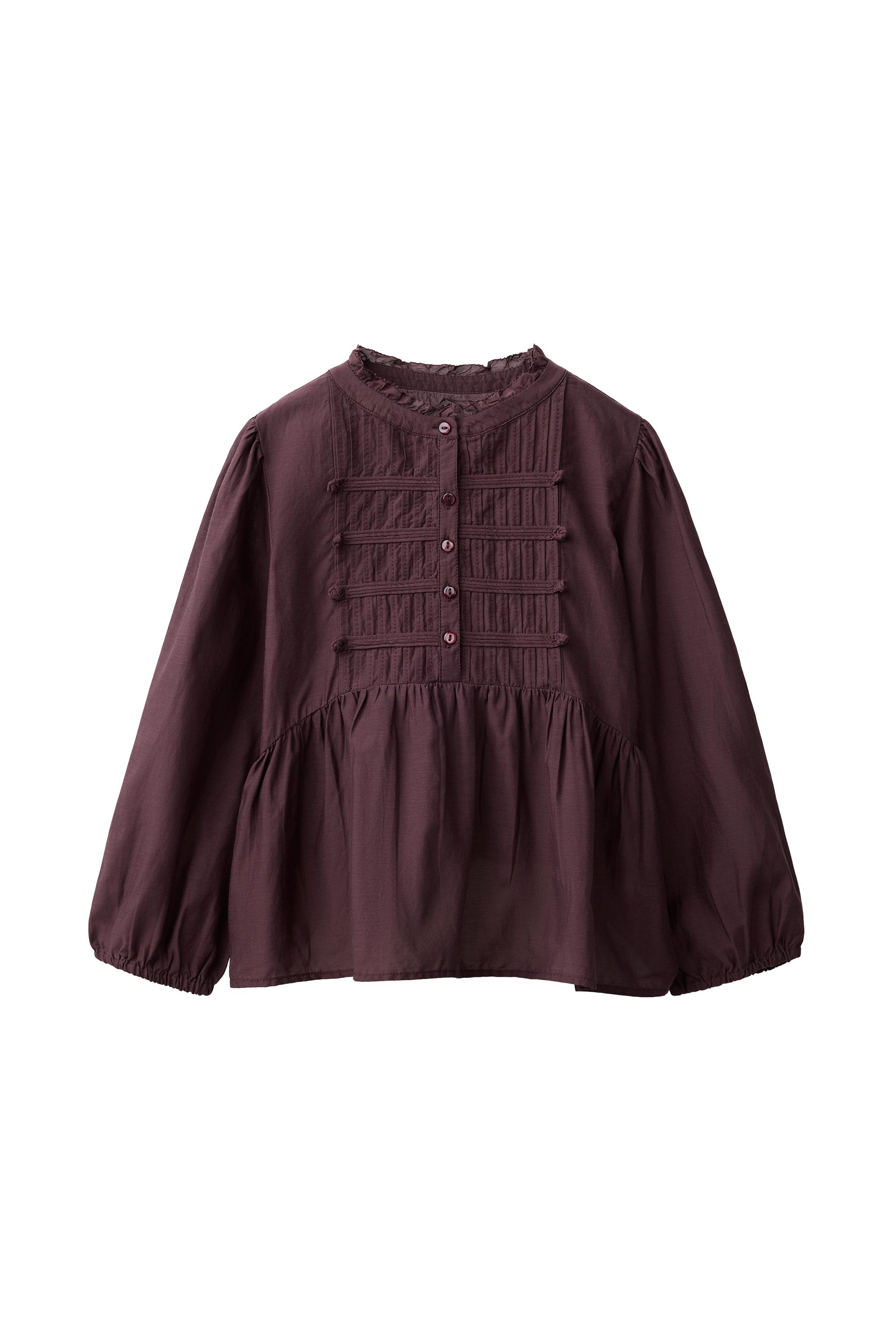 PINTUCK FROG FASTENING SHIRT - Burgundy | ZARA United States