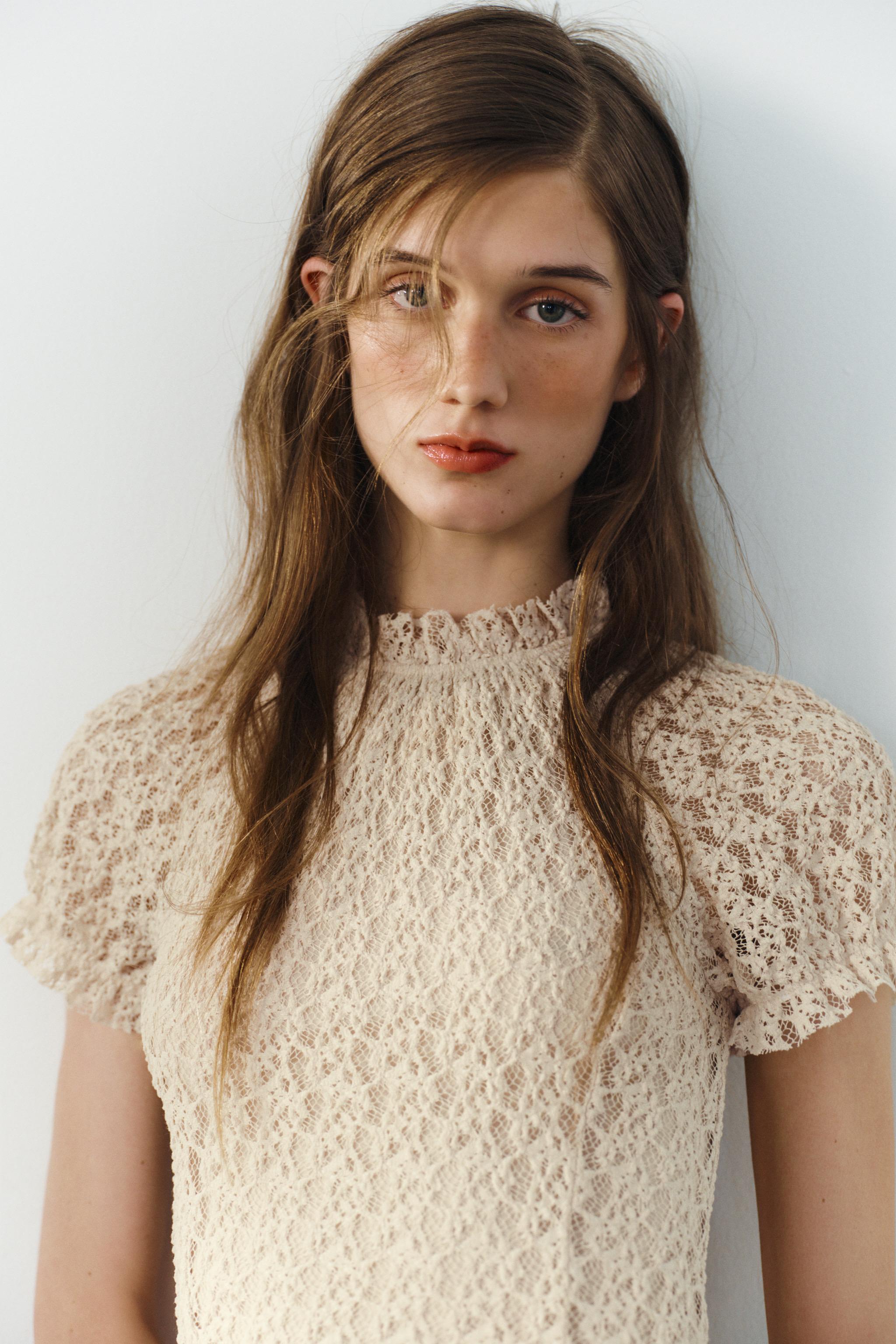 Женские платья Zara LACE MIDI DRESS — фото 3