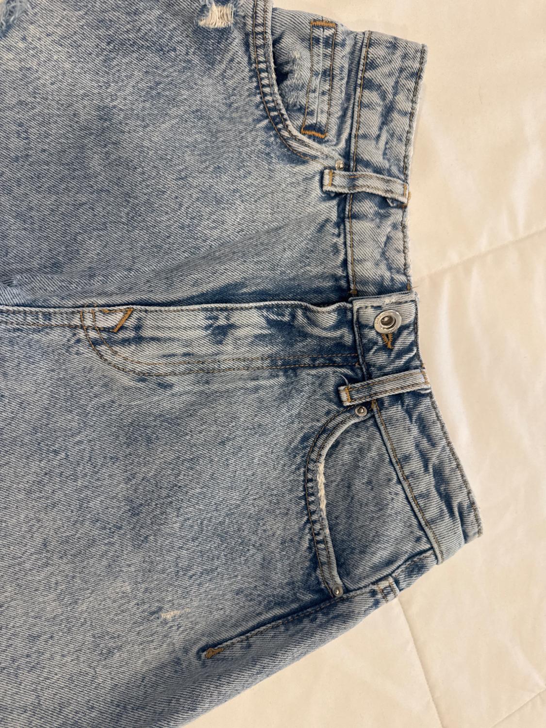 Z1975 SNOW WASH HIGH RISE DENIM SHORTS - Image 2