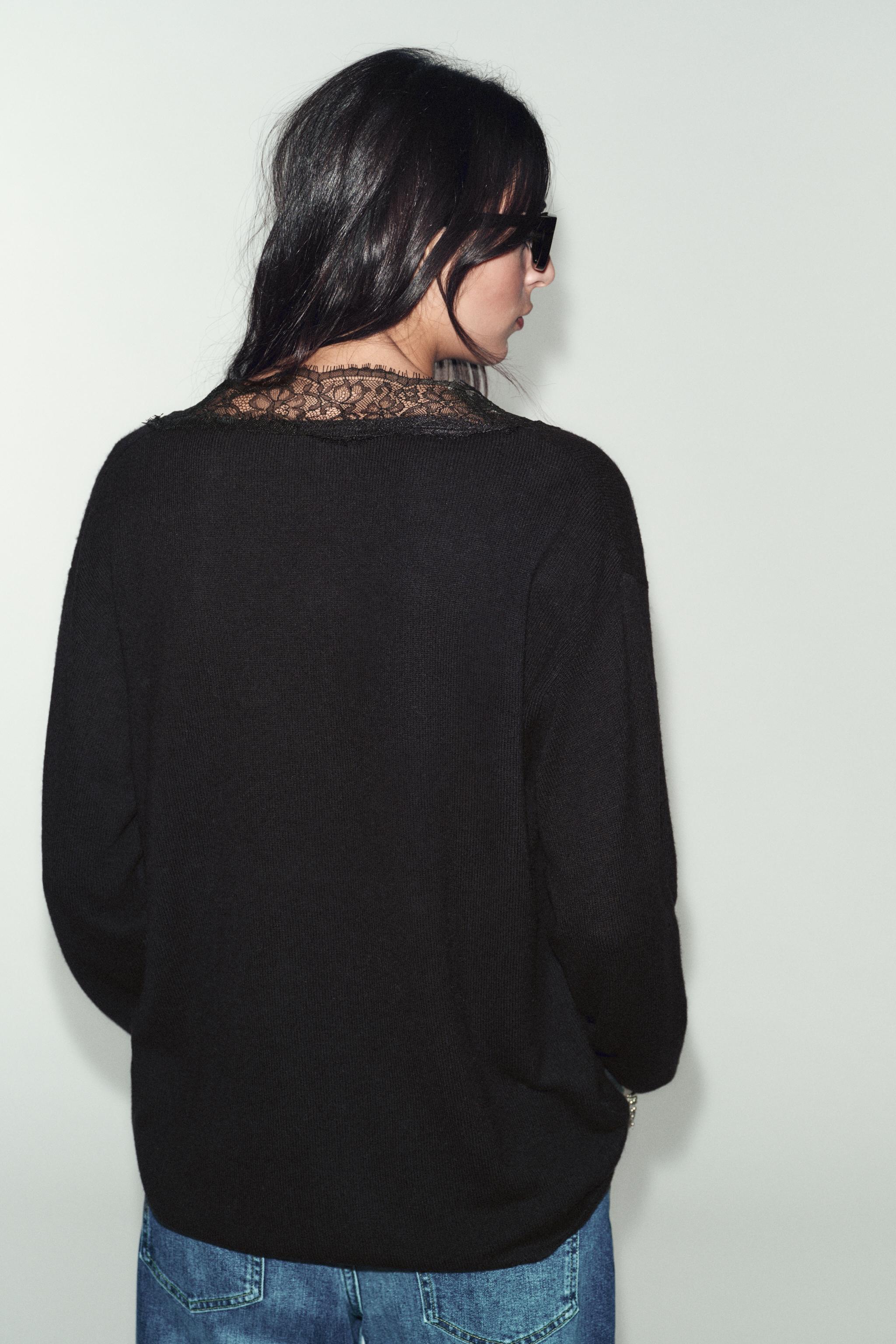 レースニットセーター - エクリュ | ZARA Japan / 日本