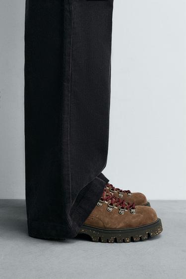 LEATHER HOOK SHOES - Brown by Zara - Image 0